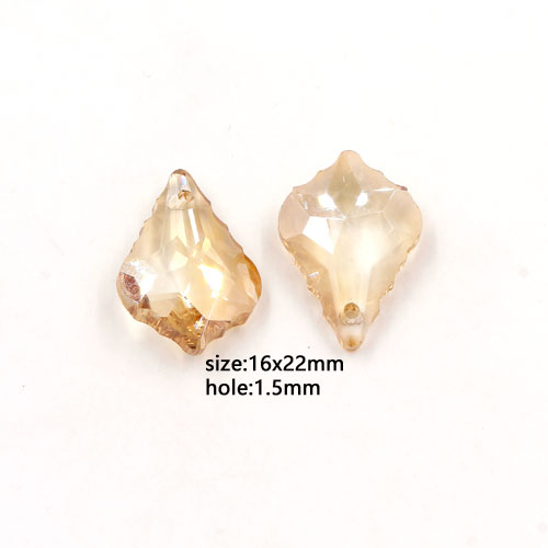 1 Pc Chinese Crystal 6090 Baroque Pendants, 15x22mm, golden shadow - Click Image to Close