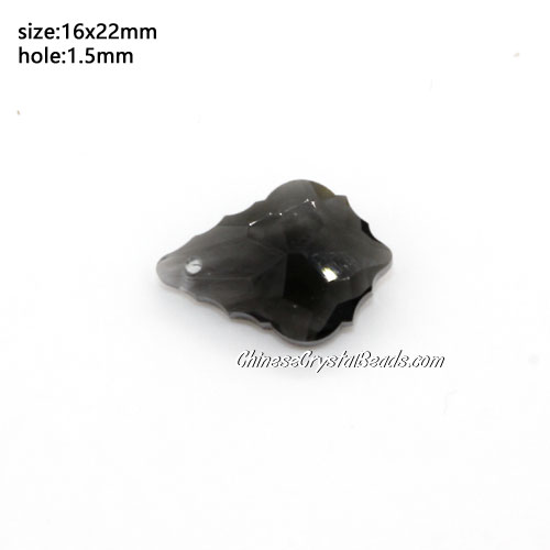 1Pc Chinese Crystal 6090 Baroque Pendants, 15x22mm, black diamond - Click Image to Close