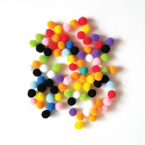 50Pcs Craft Fluffy Pom Poms Bobble mix loose colors 1cm, 1.5cm, 2cm, 3cm, 4cm - Click Image to Close