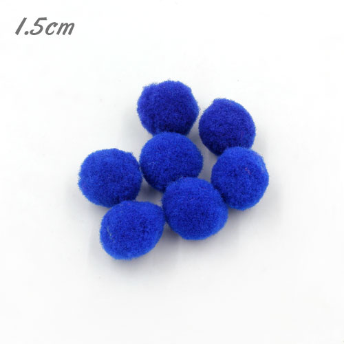 50Pcs 15mm Craft Fluffy Pom Poms Bobble ball, navy blue color - Click Image to Close