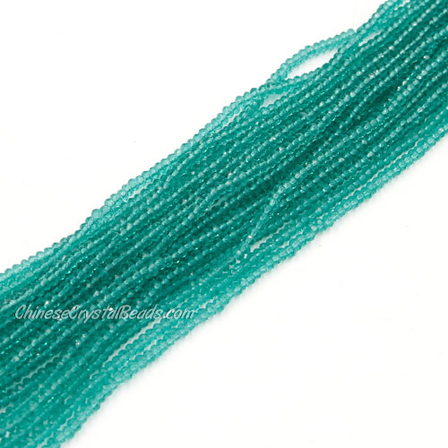1.7x2.5mm rondelle crystal beads, emerald, 190Pcs - Click Image to Close