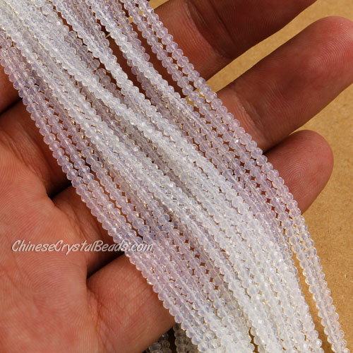 1.7x2.5mm rondelle crystal beads, opal, 190Pcs - Click Image to Close