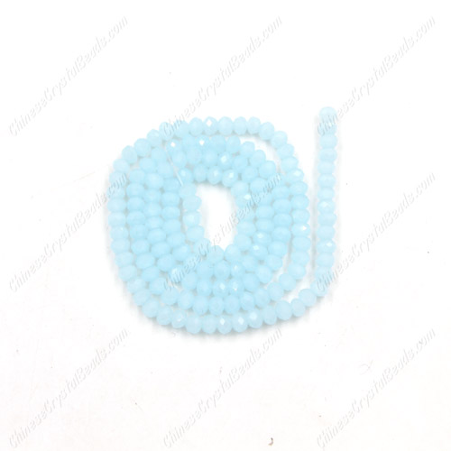 130Pcs 2x3mm Chinese Crystal Rondelle Beads, lt aqua jade - Click Image to Close