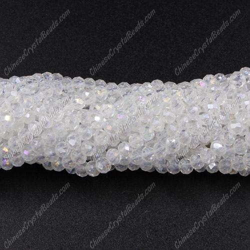 130Pcs 2x3mm Chinese Crystal Rondelle Beads, Clear AB - Click Image to Close