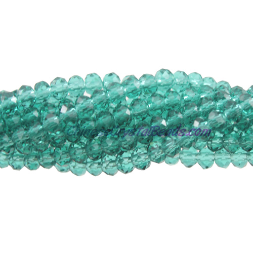 130Pcs 2x3mm Chinese Crystal Rondelle Beads, emerald - Click Image to Close