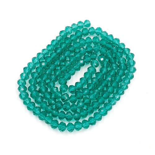 130Pcs 3x4mm Chinese Emerald Crystal Rondelle beads - Click Image to Close