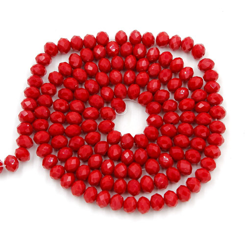 130Pcs 3x4mm Chinese Crystal Long Rondelle Strand, med red velvet - Click Image to Close