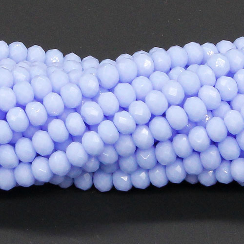 4x6mm Chinese Crystal Rondelle Strand, opaque lt sapphire, about 95 Pcs - Click Image to Close
