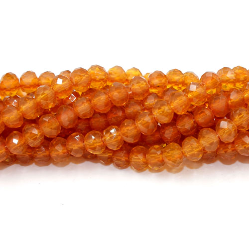 4x6mm Milk Chocolate Chinese Crystal Rondelle Beads about 95 beads - Click Image to Close