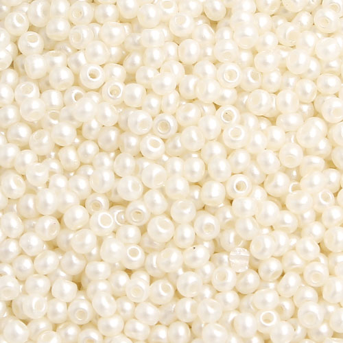1.8mm AAA round seed beads 13/0, white pearl, #A03, approx. 30 gram bag - Click Image to Close