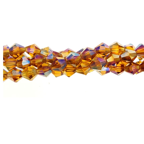 Chinese Crystal Long Strand, 6mm, amber AB , about 50 beads - Click Image to Close