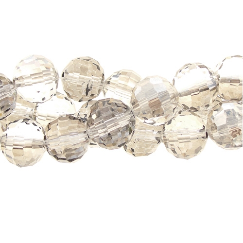 Chinese Crystal 12mm Round Bead Strand,silver shade, 16 beads - Click Image to Close
