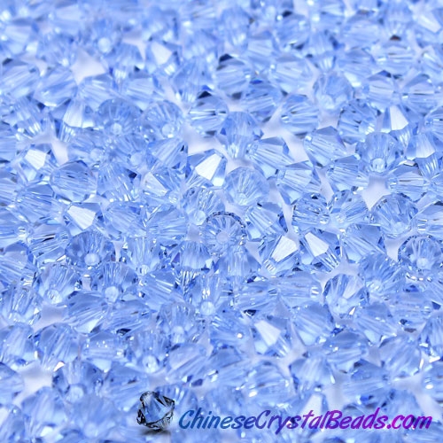 700pcs Chinese Crystal 4mm Bicone Beads,Lt.Sapphire, AAA quality - Click Image to Close