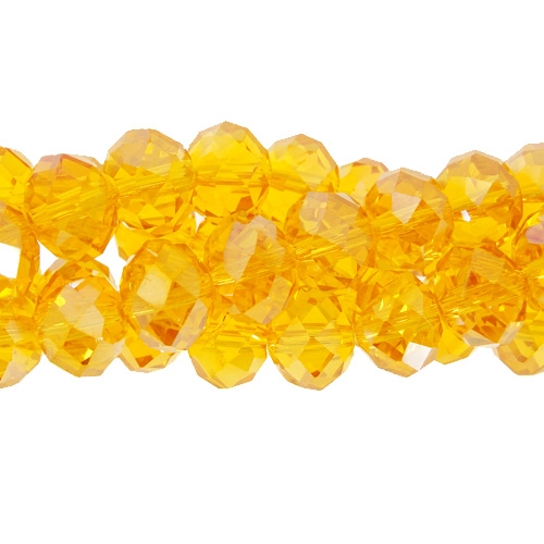 70 pieces 8x10mm Chinese Crystal Rondelle Strand, Sun - Click Image to Close