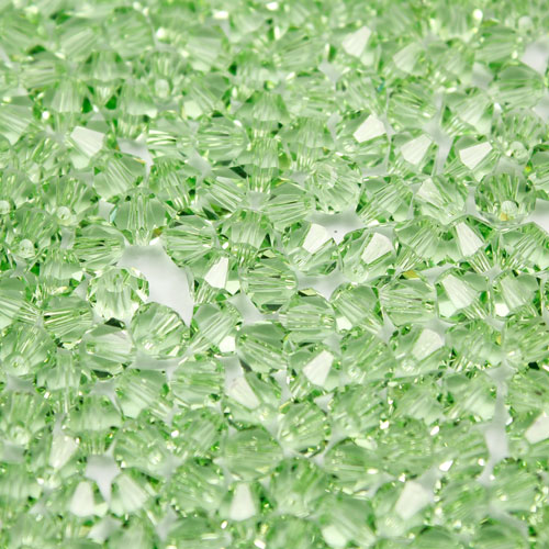 700pcs Chinese Crystal 4mm Bicone Beads, lime green, AAA quality - Click Image to Close