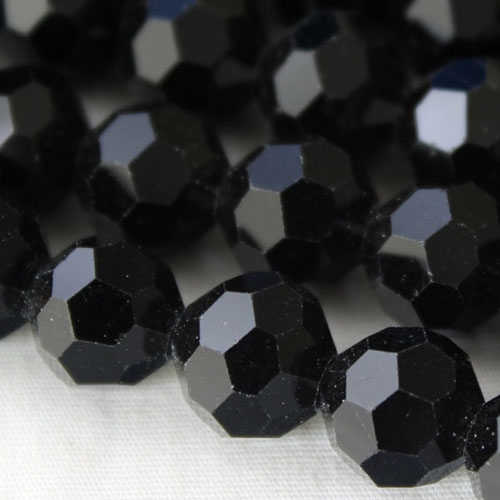 Black Chinese crystal 10mm round beads 20 Beads - Click Image to Close