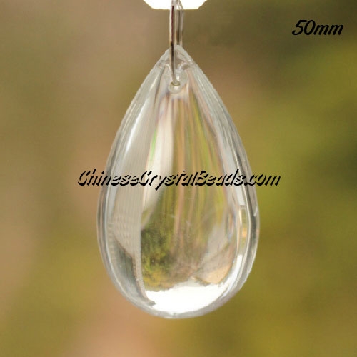 50x28mm Big Crystal beads Curtain drop Smooth surface pendant, 50mm, hole:1.5mm - Click Image to Close