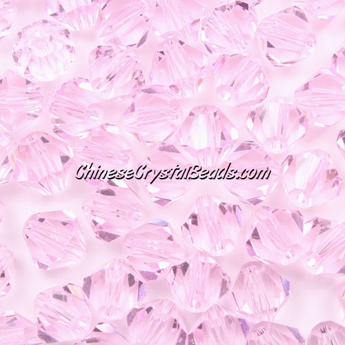 140 beads AAA quality Chinese Crystal 8mm Bicone Beads, light pink - Click Image to Close