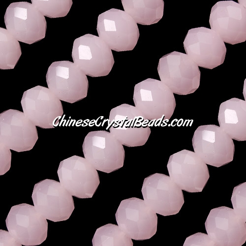 70 pieces 8x10mm Chinese Crystal Rondelle Strand, pink jade - Click Image to Close