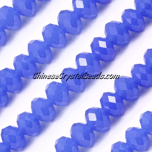 70Pcs 8x10mm Chinese Crystal Rondelle Strand, opaque sapphire - Click Image to Close