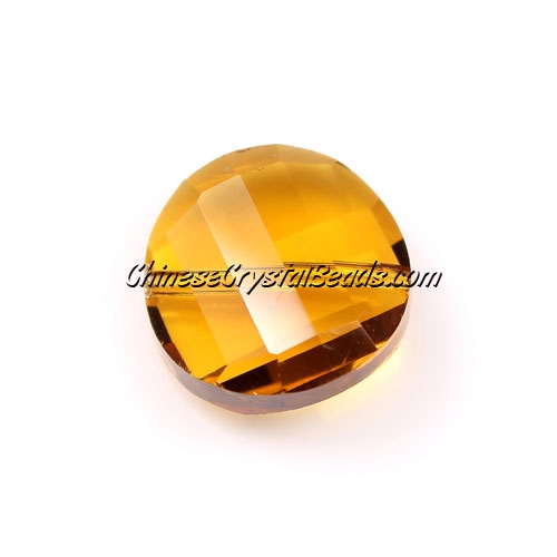 Chinese Crystal Twist Bead, Topaz, 18mm, 10 beads - Click Image to Close