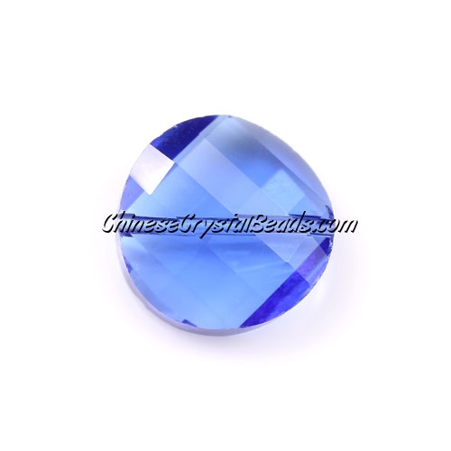 Chinese Crystal Twist Bead, Med-sapphire, 18mm, 10 beads - Click Image to Close