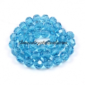 70Pcs Crystal 8mm Round beads strand, Aqua