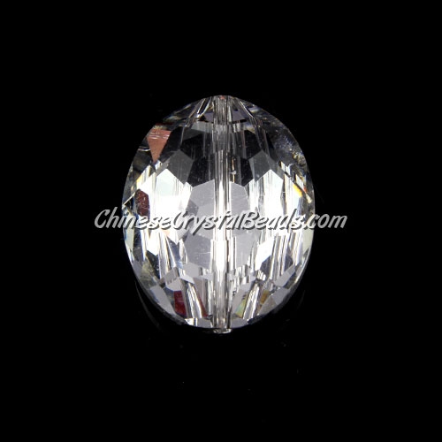 Chinese Crystal Oval Bead Strand, Crystal Silver, 20x24mm ,1 beads - Click Image to Close