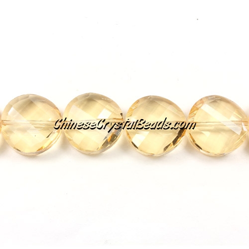Chinese Crystal Twist Bead, 18mm, G. champagne, 10 beads