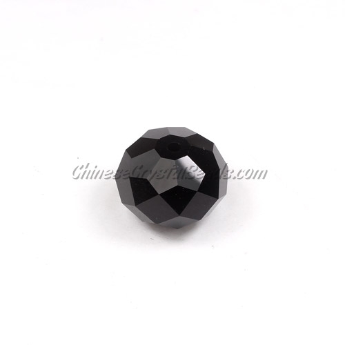 Chinese Crystal Rondelle Beads, black, 12x16mm ,16 beads - Click Image to Close
