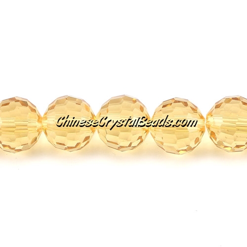 Crystal Disco Round Beads, G-Champagne, 96fa, 12mm, 16 beads - Click Image to Close