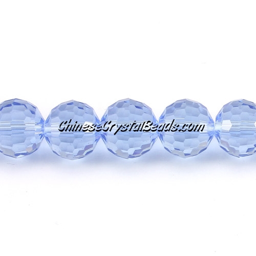Crystal Disco Round Beads, Lt. Sapphire, 96fa, 12mm, 16 beads - Click Image to Close
