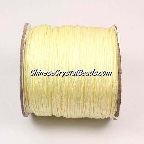Nylon Thread 0.8mm, #143, light yellow, sold per 130 meter bobbin - Click Image to Close
