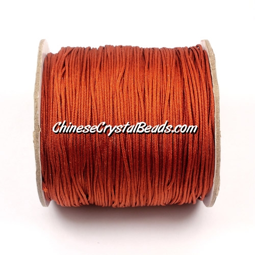 Nylon Thread 0.8mm, #155, Burnt Orange, sold per 130 meter bobbin - Click Image to Close