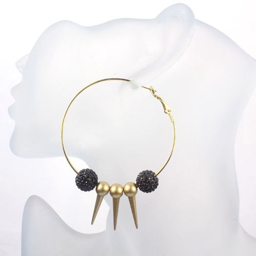 Basketball Wives Earrings 2.3' , gold, octopus, sold 1pair - Click Image to Close