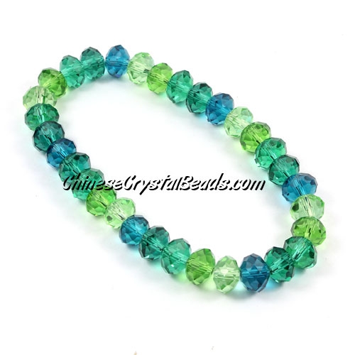 crystal beads bracelet, green idea - Click Image to Close