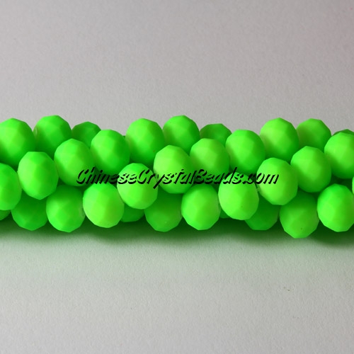 chinese crystal rondelle beads, 6x8mm, plated rubber, colorful green, about 72 beads - Click Image to Close