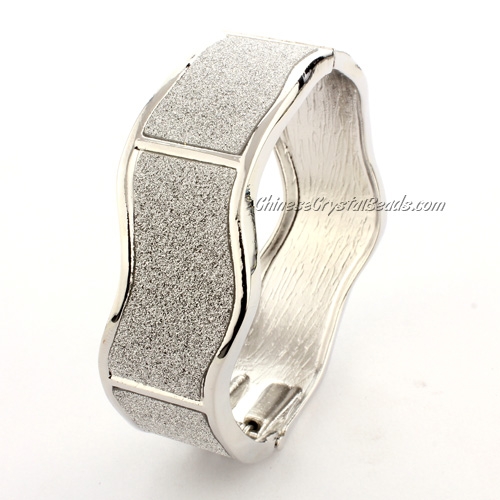Womens Hinged Bangle Bracelet, jp01, 20mm wide, Length:60mm - Click Image to Close
