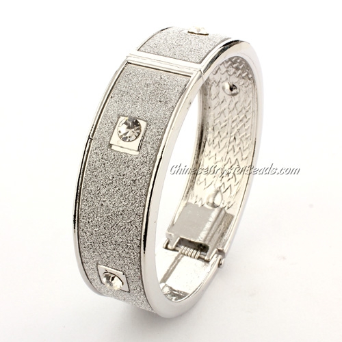 Womens Hinged Bangle Bracelet, jp02, 18mm wide, Length:60mm - Click Image to Close