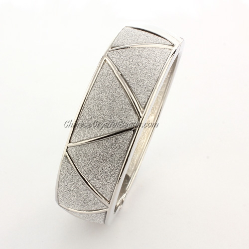 Womens Hinged Bangle Bracelet, jp03, 20mm wide, Length:60mm - Click Image to Close