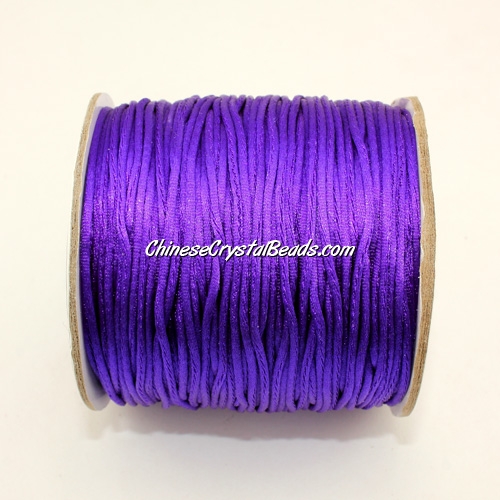 1.5mm Satin Rattail Cord thread, #41, violet, 80Yard spool - Click Image to Close