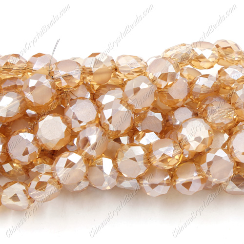 8mm Bread crystal beads long strand, golden shadow, 70pcs per strand - Click Image to Close