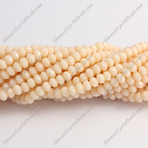 130Pcs 3x4mm Chinese rondelle crystal beads,opaque peach - Click Image to Close