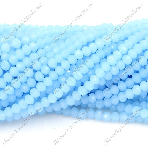 130Pcs 3x4mm Chinese rondelle crystal beads, aqua jade - Click Image to Close