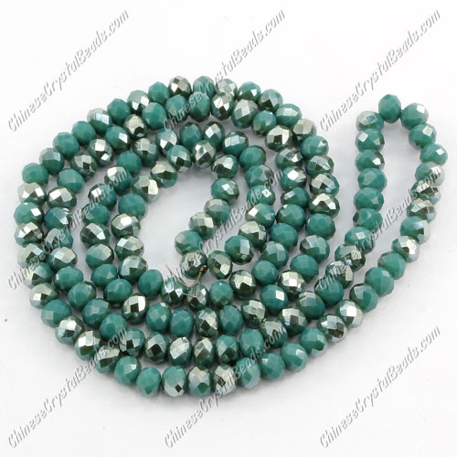 130Pcs 3x4mm Chinese rondelle crystal beads,opaque #001 - Click Image to Close