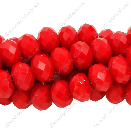 Chinese Crystal Rondelle Strand, 8x12mm, Red Velvet , about 36 beads - Click Image to Close