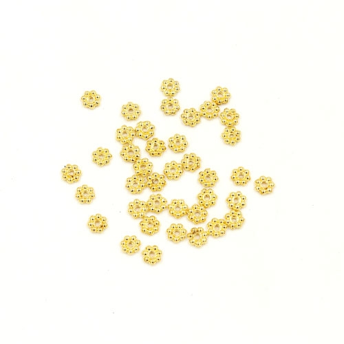 Zinc Alloy gold snowflake Spacer Beads