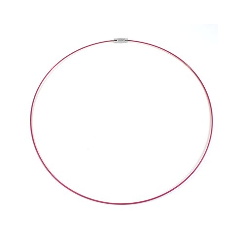 Mauve Steel Wire Choker Necklace - Click Image to Close