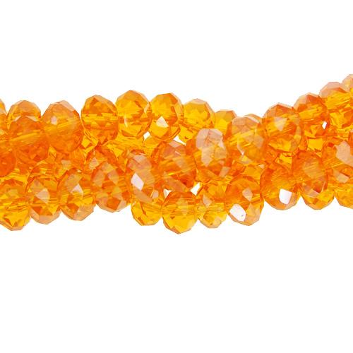 4x6mm Orange Chinese Crystal Rondelle beads about 95 beads - Click Image to Close