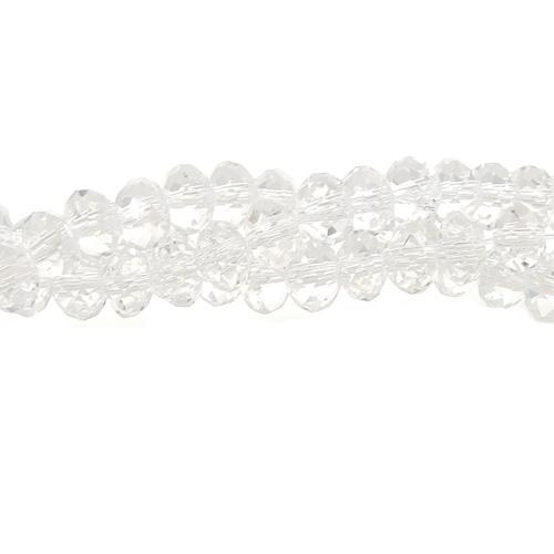 4x6mm Clear Chinese Crystal Rondelle Beads about 95 beads - Click Image to Close